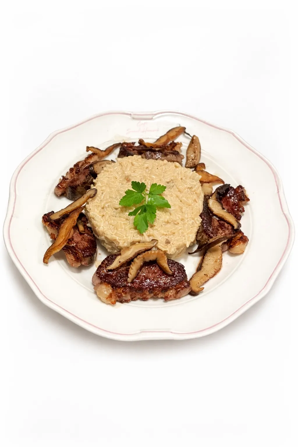 Magret de Canard, risotto crémeux aux shiitakés