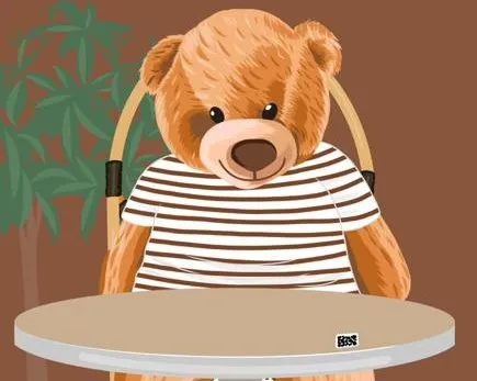 L’ourson en marinière, mascotte du Café Saint-Honoré